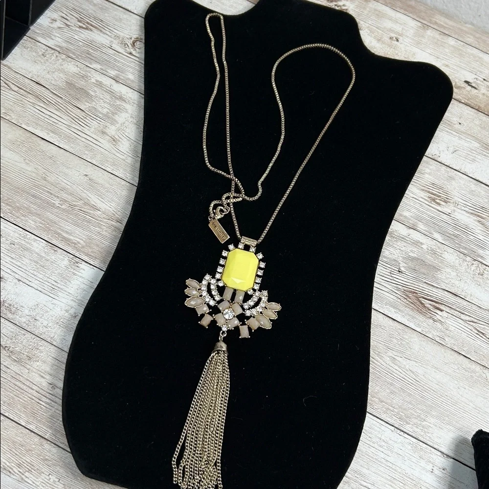 The Limited Gold and Yellow Pendant Necklace